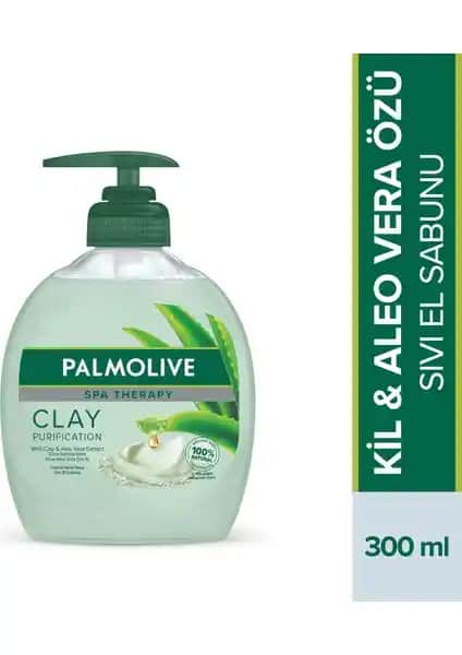 Palmolive Spa Therapy Kil ve Aloe Vera Özlü Sıvı El Sabunu Doğal Temizlik ve Nemlendirme