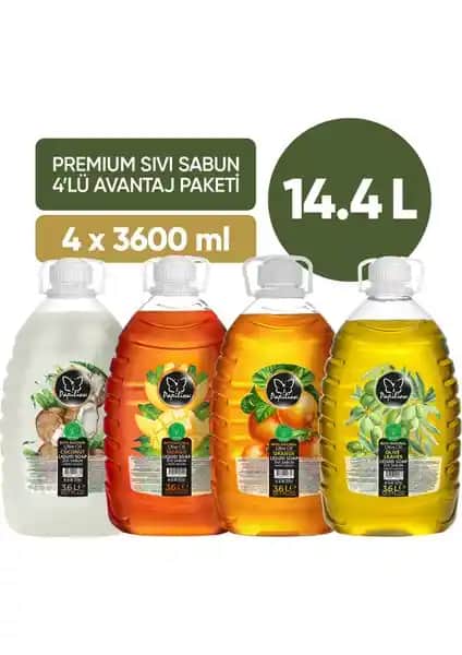 Papilion Premium Sıvı Sabun 4'lü Avantaj Paketi Doğal İçeriklerle Güçlü Temizlik ve Hijyen