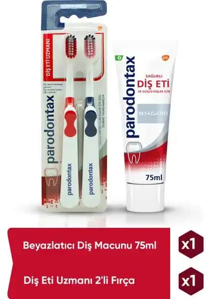 Parodontax 75Ml ve 2'li Diş Eti Uzmanı Fırça Seti ile Güçlü ve Sağlıklı Gülüşler