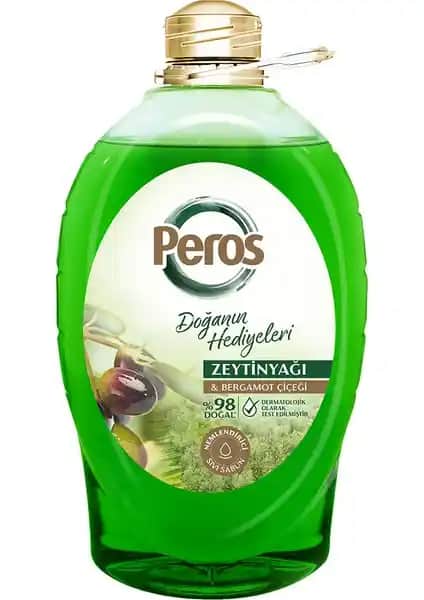 Peros Sıvı Sabun Zeytinyağı ve Bergamot Çiçeği Kokulu 3 L ile Doğal Temizlik ve Ferahlık