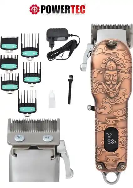 Powertec TR-6700 Dijital Tıraş Makinesi Saç ve Sakal Kesimi için Çok Yönlü ve Dayanıklı Cihaz