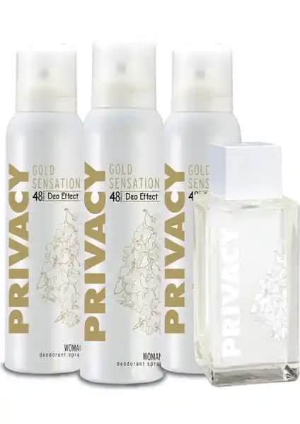 Privacy Gold Kadınlar İçin EDT ve Deodorant Seti Günlük Kullanım ve Hediye Seçenekleri
