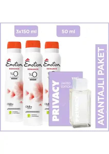 Privacy Women Limited Edition EDT Parfüm ve Emotion Romance Kadın Deodorantları İncelemesi