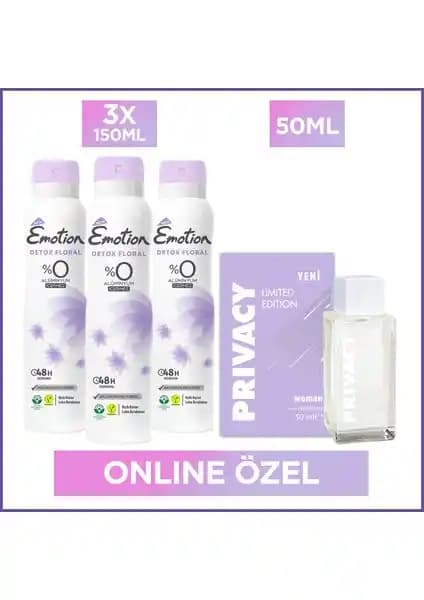 Privacy Women Limited Edition EDT ve Emotion Detox Floral Deodorant İncelenmesi