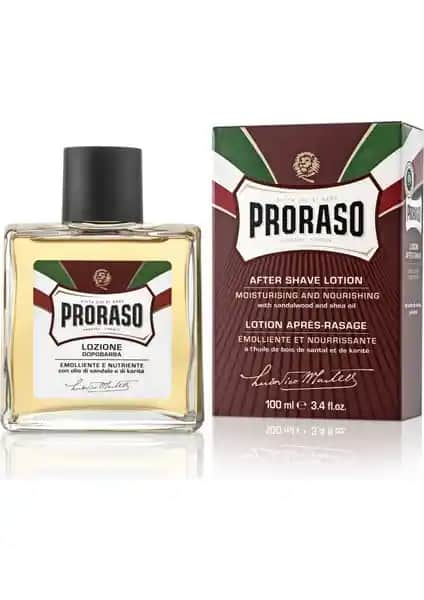 Proraso Sandal Ağacı Özlü Tıraş Sonrası Losyonu Doğal ve Ferahlatıcı Bakım Ürünü