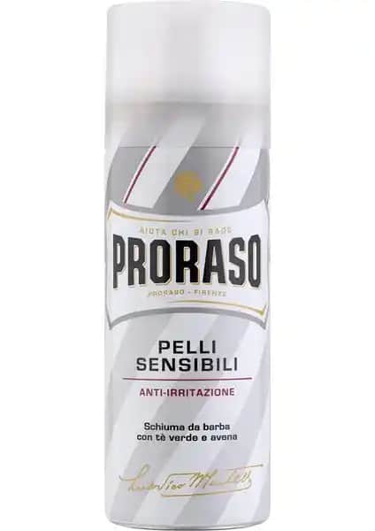Proraso Yeşilçay Tıraş Köpüğü Hassas Ciltler İçin Yüksek Performanslı Seyahat Boyu