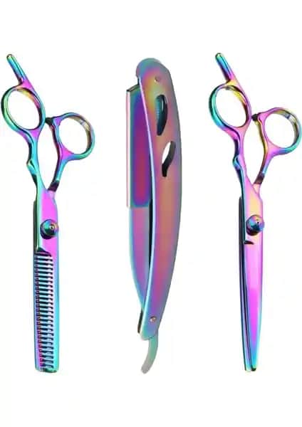 Qualis U3 Full Metal Ustura ve Makas Seti Profesyonel Saç Kesim ve Şekillendirme İçin