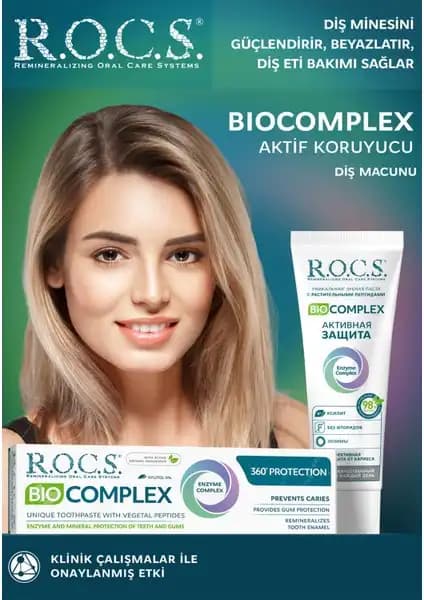 R.O.C.S. Bio Kompleks Tam Koruma Diş Macunu: Doğal İçeriklerle Güçlendirilmiş Ağız Bakımı Ürünü