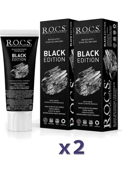 R.O.C.S. Black Edition Kömür Özleri ile Diş Macunu: Hızlı ve Doğal Beyazlatma Deneyimi
