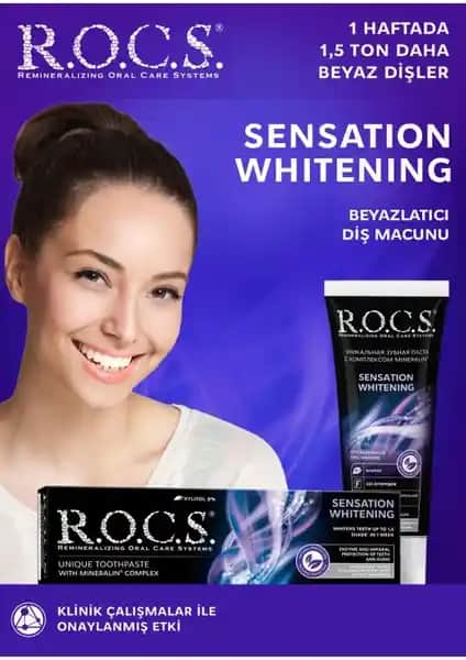 R.O.C.S. Sensation Diş Macunu: Doğal İçeriklerle Parlak ve Beyaz Dişler İçin Güvenilir Çözüm