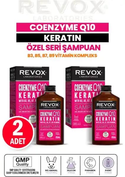 Revox Keratin & Koenzim Q10 Şampuanı Zayıf ve Kırılgan Saçlar İçin Güçlendirici Bakım Ürünü
