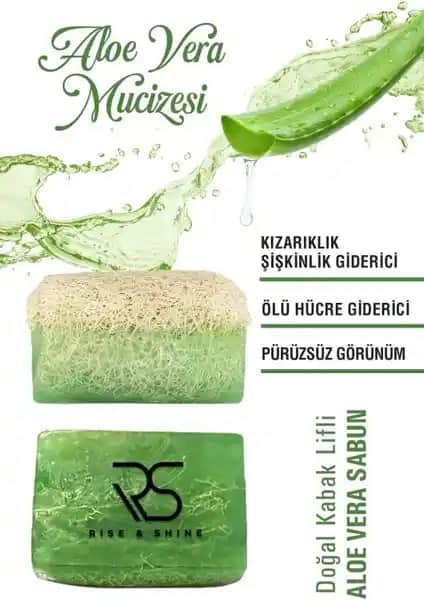 Rise And Shine Doğal Kabak Lifli Aloe Vera Sabunu Cilt Temizliği ve Bakımında Etkili