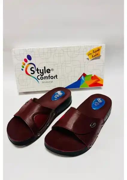 Sağlıklı ve Konforlu Günlük Kadın Topuk Terlikleri Style Comfort Jelli Topuk Terlik Cırtlı