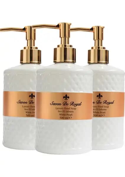 Savon De Royal Luxury Vegan Sıvı Sabun White Pearl Doğal ve Şık Temizlik Çözümü