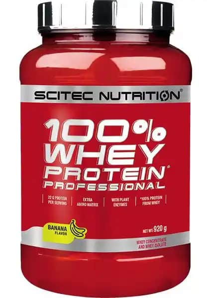 Scitec Whey Professional Whey Protein 920 gr Muz - Kas Gelişimi ve Sağlık Destekleyici Ürün