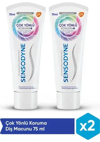 Sensodyne Çok Yönlü Koruma Diş Macunu Hassasiyetle Güçlendirilmiş Ağız Bakımı İçin