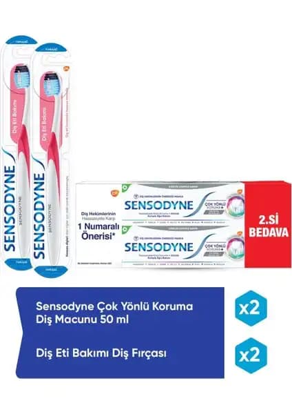 Sensodyne Çok Yönlü Koruma Diş Macunu ve Diş Eti Bakım Seti: Günlük Ağız Sağlığı İçin Uygun Çözüm