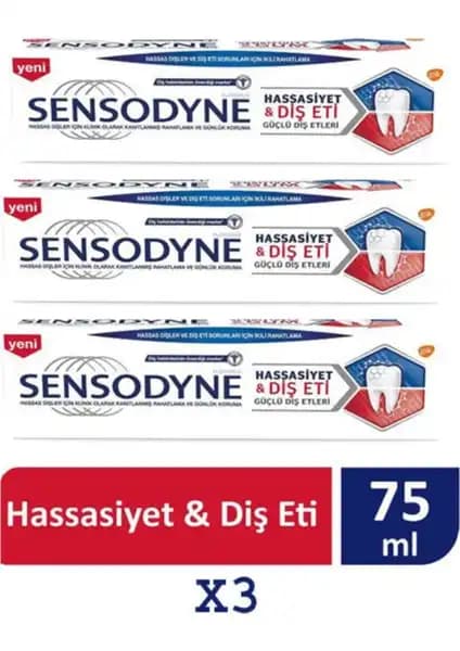 Sensodyne Hassasiyet Diş Eti Güçlü Diş Etleri 75 ml – Günlük Koruma ve Rahatlama Sağlayan Diş Macunu