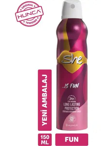 She Fun Kadın Deodorantı: Gün Boyu Ferahlık ve Tazelik Sağlayan Doğal Formüllü Ürün