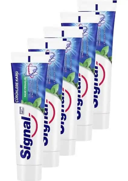 Signal Beyaz Güç Nane Diş Macunu 100 ml 5'li Set ile Etkili Ağız Bakımı ve Beyazlatma