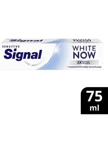 Signal White Now Sensitive: Hassas Dişler İçin Anlık Beyazlatma ve Rahatlatıcı Diş Macunu