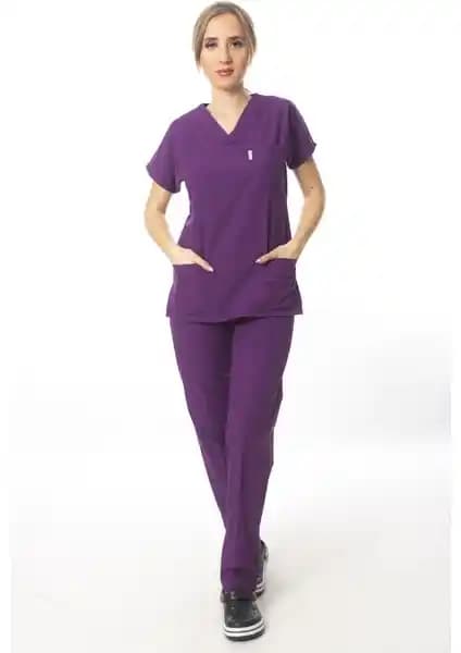 Simirna Üniforma Cerrahi Doktor Scrubs Hemşire Forması Mor Takım Özellikleri ve Kullanım Rehberi