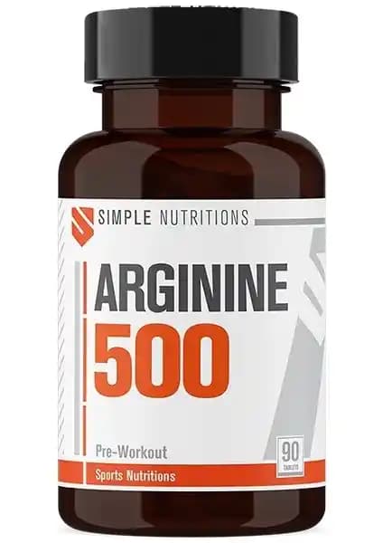 Simple Nutritions Arginine 500 Mg 90 Tablet Sağlıklı Yaşam ve Spor Performansı Destekleyici Takviye
