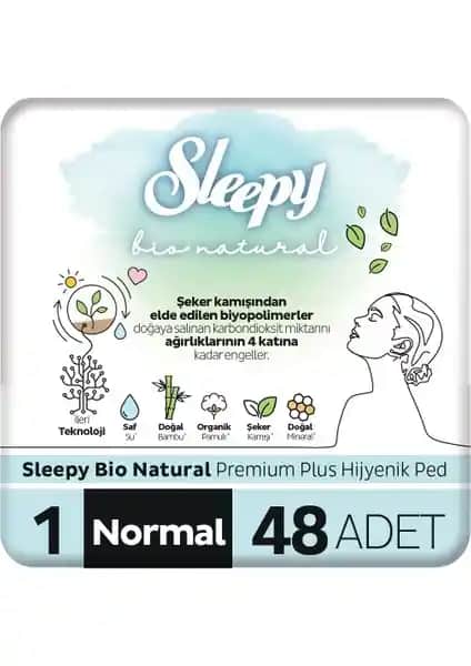 Sleepy Bio Natural Plus Hijyenik Ped: Günlük Konfor ve Güvenlik İçin Yüksek Kaliteli Çözüm