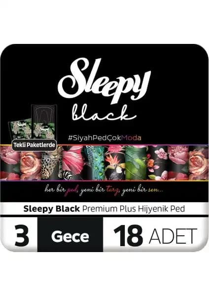 Sleepy Black Premium Plus Hijyenik Ped Gece: Güvenli ve Konforlu Kullanım İçin Üst Düzey Çözüm