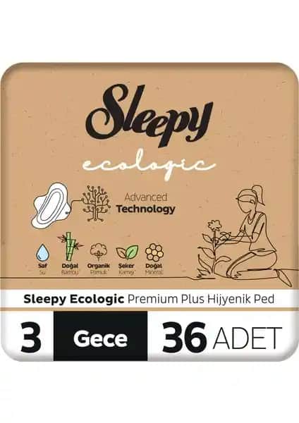 Sleepy Ecologic Premium Plus Gece Hijyen Pedleri Yüksek Emicilik ve Konfor Sağlar