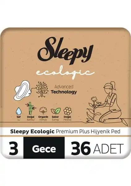 Sleepy Ecologic Premium Plus Gece Hijyen Pedleri Yüksek Emicilik ve Konfor Sağlar