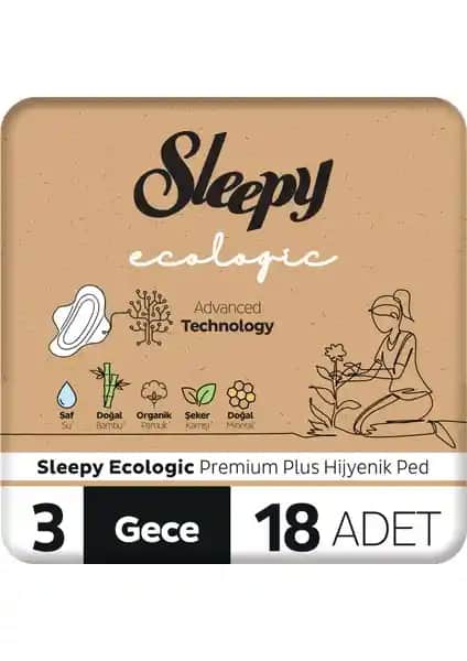Sleepy Ecologic Premium Plus Gece Pedi: Yüksek Güvenlik ve Konfor Sağlayan Kadın Hijyen Ürünü