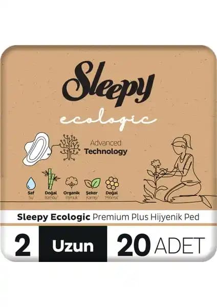 Sleepy Ecologic Premium Plus Uzun Hijyenik Ped - Güvenilir ve Konforlu Günleriniz İçin