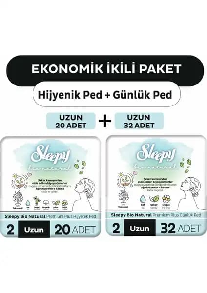Sleepy Ekonomik İkili Paket: Yüksek Kaliteli Günlük ve Uzun Pedler Türkiye Üretimi