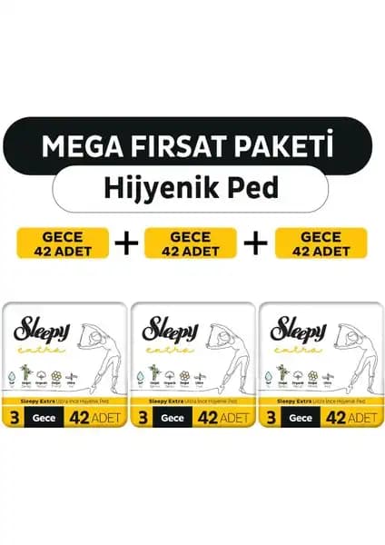 Sleepy Extra Ultra İnce Hijyenik Ped: Günlük ve Gece Kullanımı İçin Güvenilir Çözüm