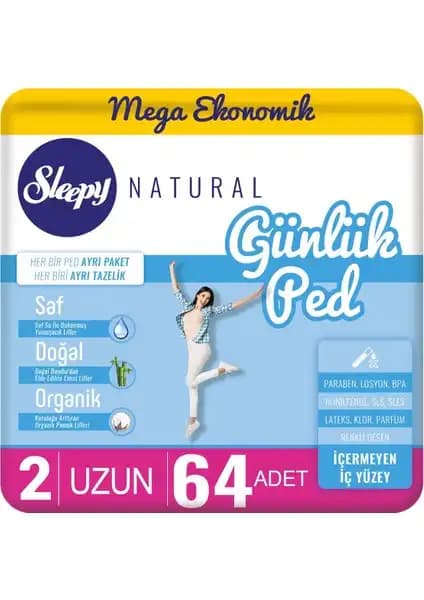 Sleepy Natural Günlük Ped Uzun: Konfor ve Güvenlik Sunan Türkiye Üretimi Kadın Pedleri