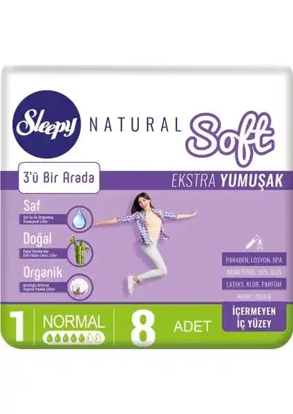 Sleepy Natural Kadın Pedi Soft Normal: Günlük Kullanım İçin Konfor ve Güvenlik Sağlayan Yumuşak Ped