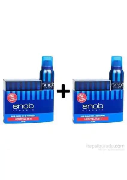 Snob Classic Erkek Parfüm ve Deodorant Seti 100ml şık ve kalıcı koku sağlayan ürün