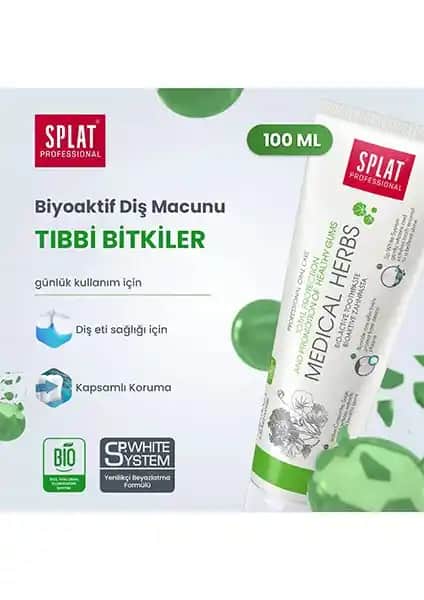 SPLAT Medical Herbs Diş Macunu: Doğal İçeriklerle Güçlendirilmiş Temizlik ve Ağız Sağlığı