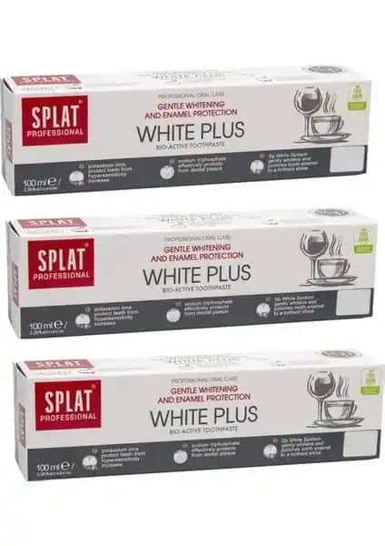 SPLAT Professional White Plus 100 ml diş macunu diş minesini koruyan ve beyazlatıcı özellikleriyle öne çıkar