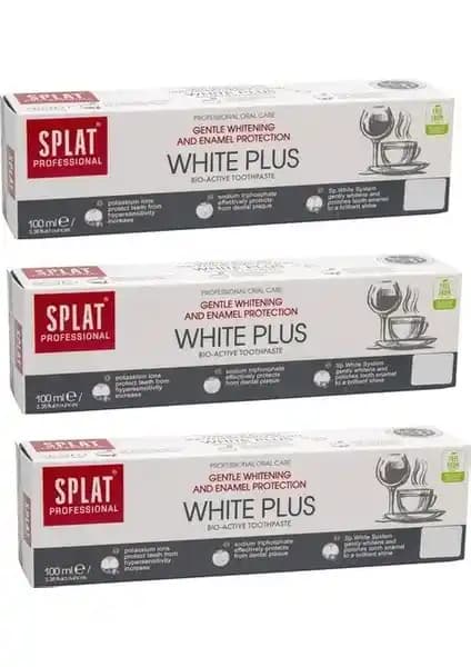 SPLAT Professional White Plus 100 ml diş macunu diş minesini koruyan ve beyazlatıcı özellikleriyle öne çıkar