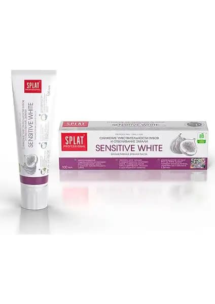 SPLAT Sensitive White 100 ml: Hassas Dişler İçin Güçlü ve Güvenli Beyazlatıcı Diş Macunu