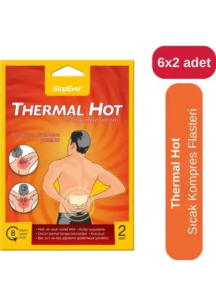 StopEver Termal Hot Terapi Altı Plasterle Ağrı ve Kas Rahatsızlıklarını Hızla Hafifletin