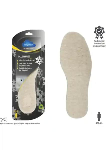 Tabanex Plush Feet Jel Tabanlık Erkekler İçin Sıcak ve Konforlu Günlük Kullanım Ürünü