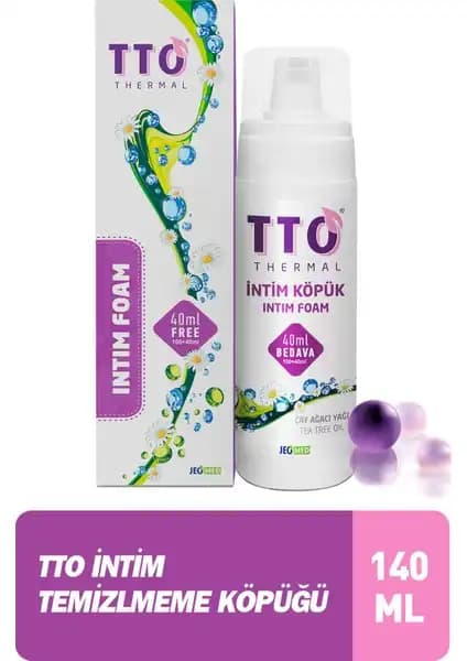 TTO İntim Köpük 140 ml Kadınlar İçin Günlük Doğal Temizlik ve Ferahlık Sağlar