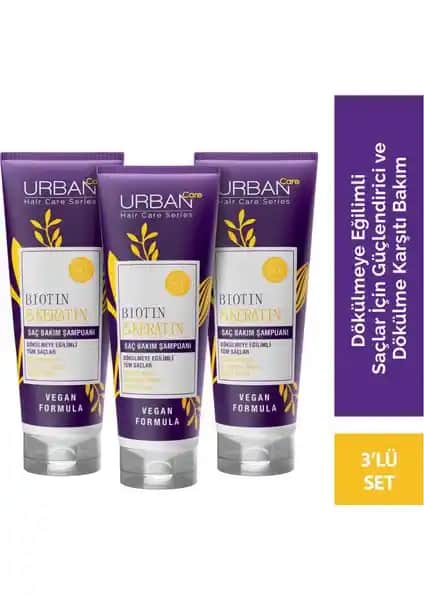 Urban Care Biotin ve Keratin İçeren Saç Şampuanı Saç Dökülmesine Karşı Güçlendirici ve Doğa Dostu Çözüm