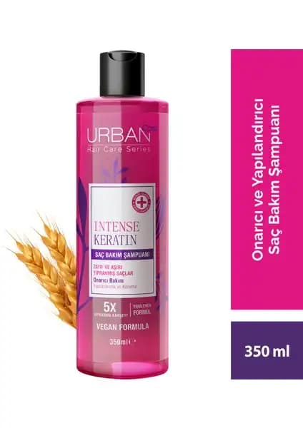 Urban Care Intense Keratin Şampuanı Kuru ve Yıpranmış Saçlar İçin Güç ve Canlandırma Sağlar