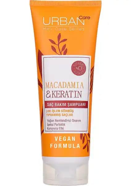 Urban Care Macadamia ve Keratin Saç Bakım Şampuanı Yıpranmış Saçlar İçin Onarıcı ve Güçlendirici