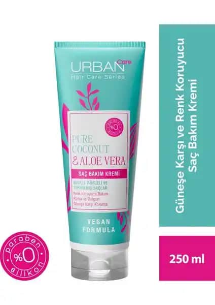 Urban Care Pure Coconut Aloe Vera Saç Bakım Kremi Renk Koruyucu ve Doğal İçerikli Sağlıklı Saçlar İçin