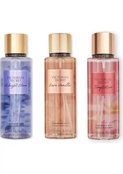 Victoria's Secret Üçlü Vücut Spreyi Seti: Farklı Kokularla Günlük ve Özel Kullanımlar